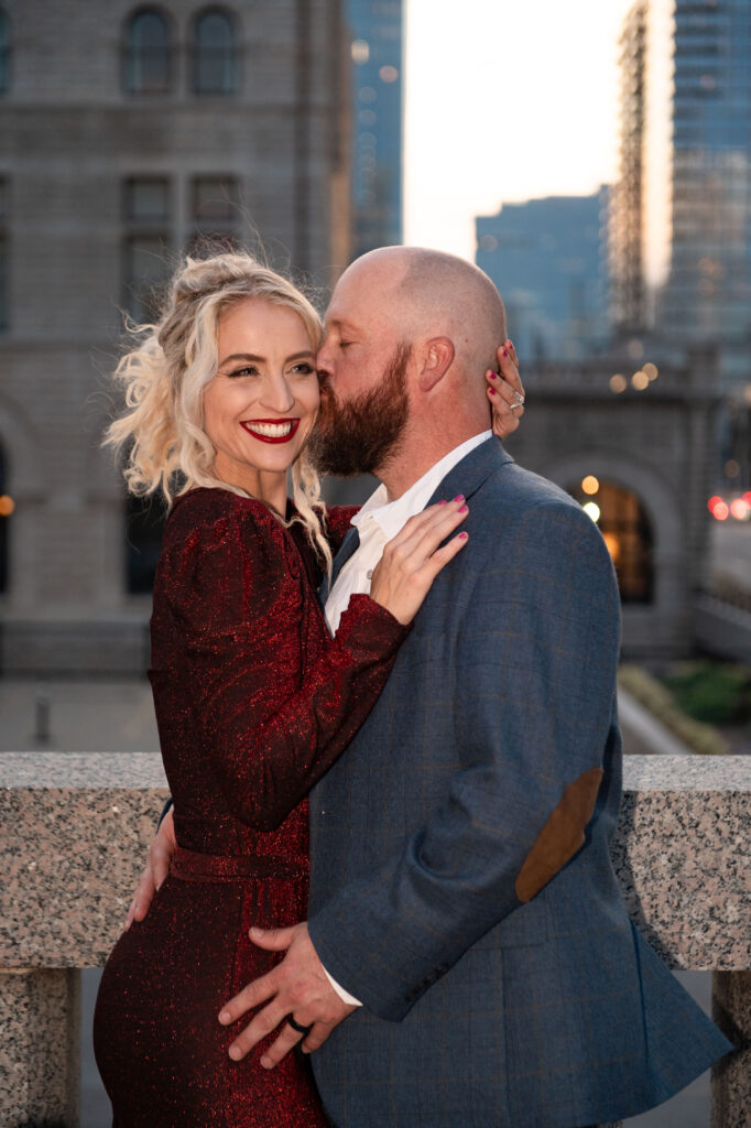 Family in Nashville Downtown and Christmas Cards.