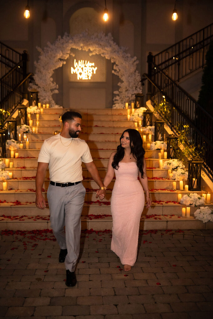 Romantic Courtyard Proposal at The Harpeth Hotel – Franklin’s Hidden Gem